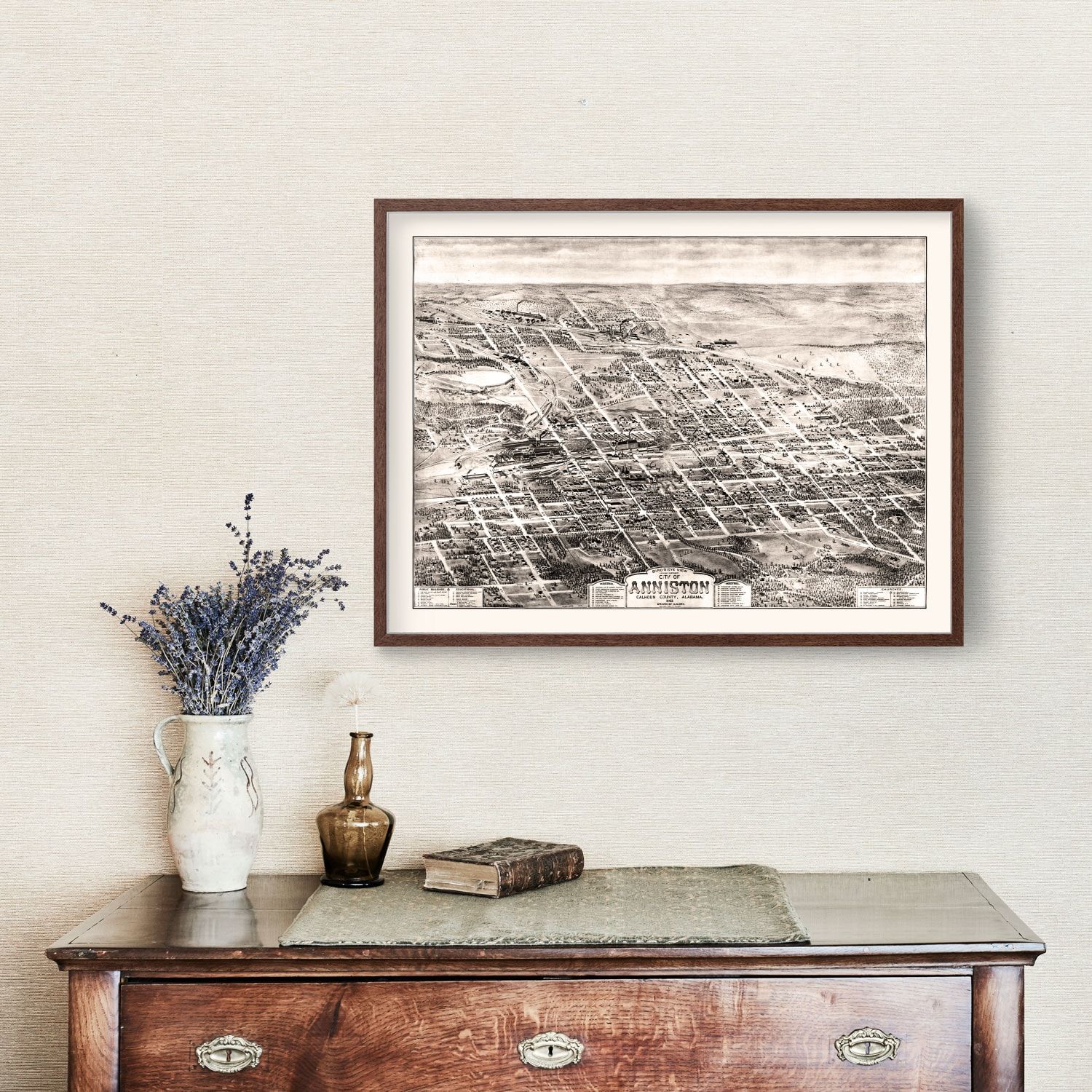 Vintage Map of Anniston, Alabama 1903
