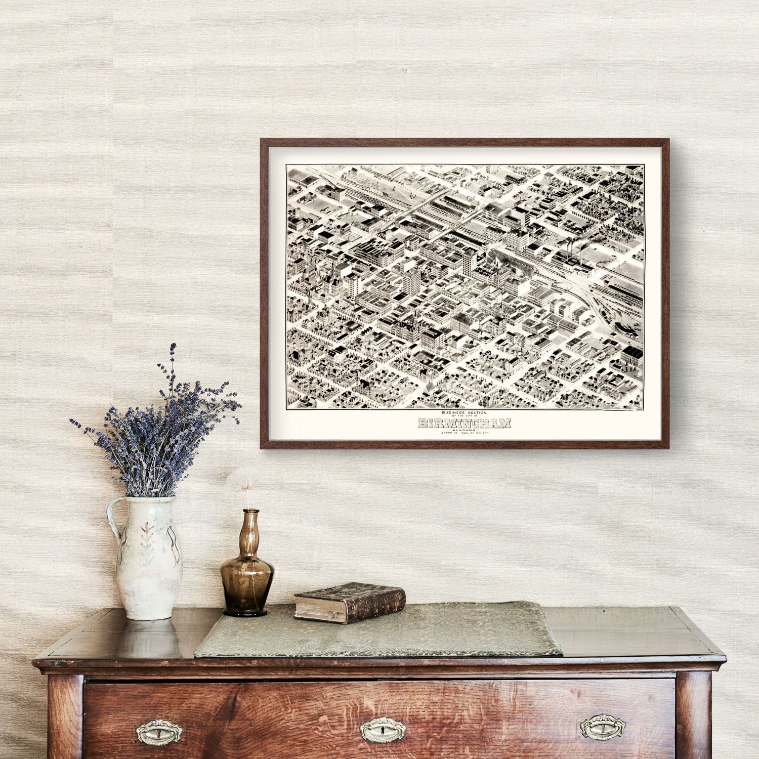 Vintage Map of Birmingham, Alabama 1903