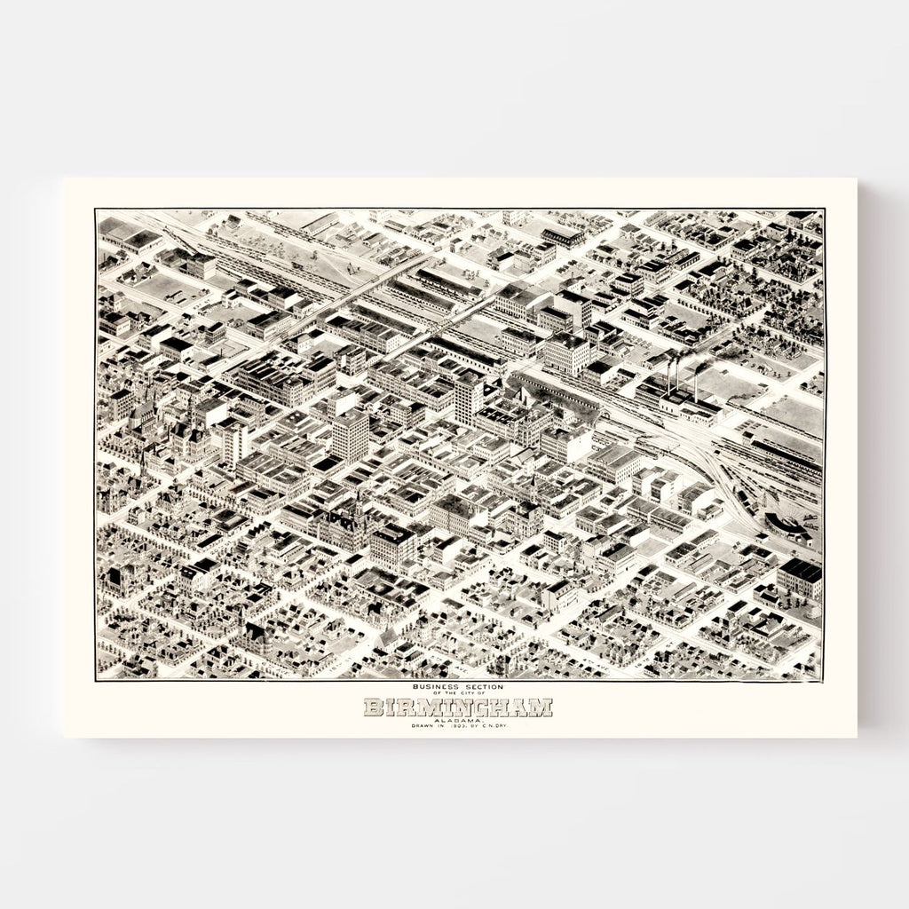 Vintage Map of Birmingham, Alabama 1903