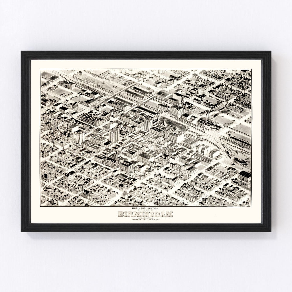 Vintage Map of Birmingham, Alabama 1903