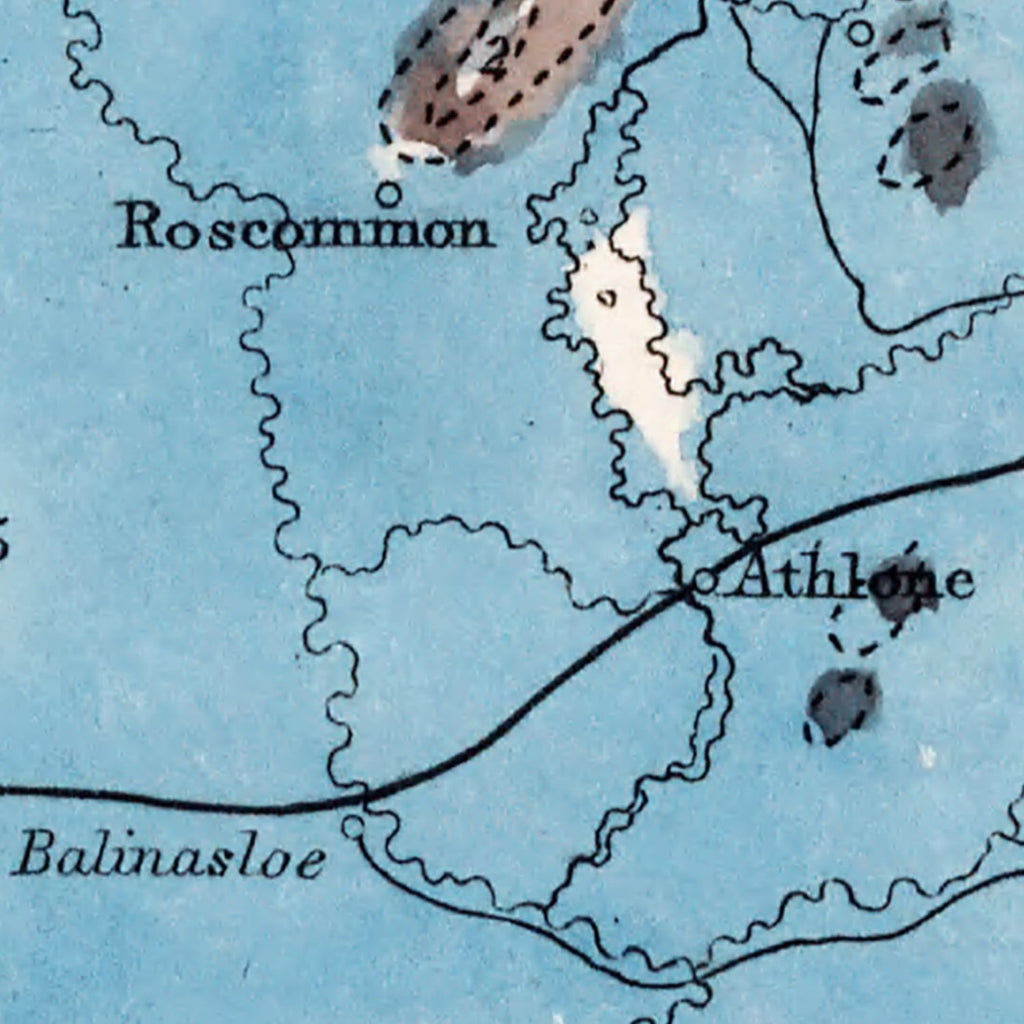 Vintage Geological Map of Ireland 1850