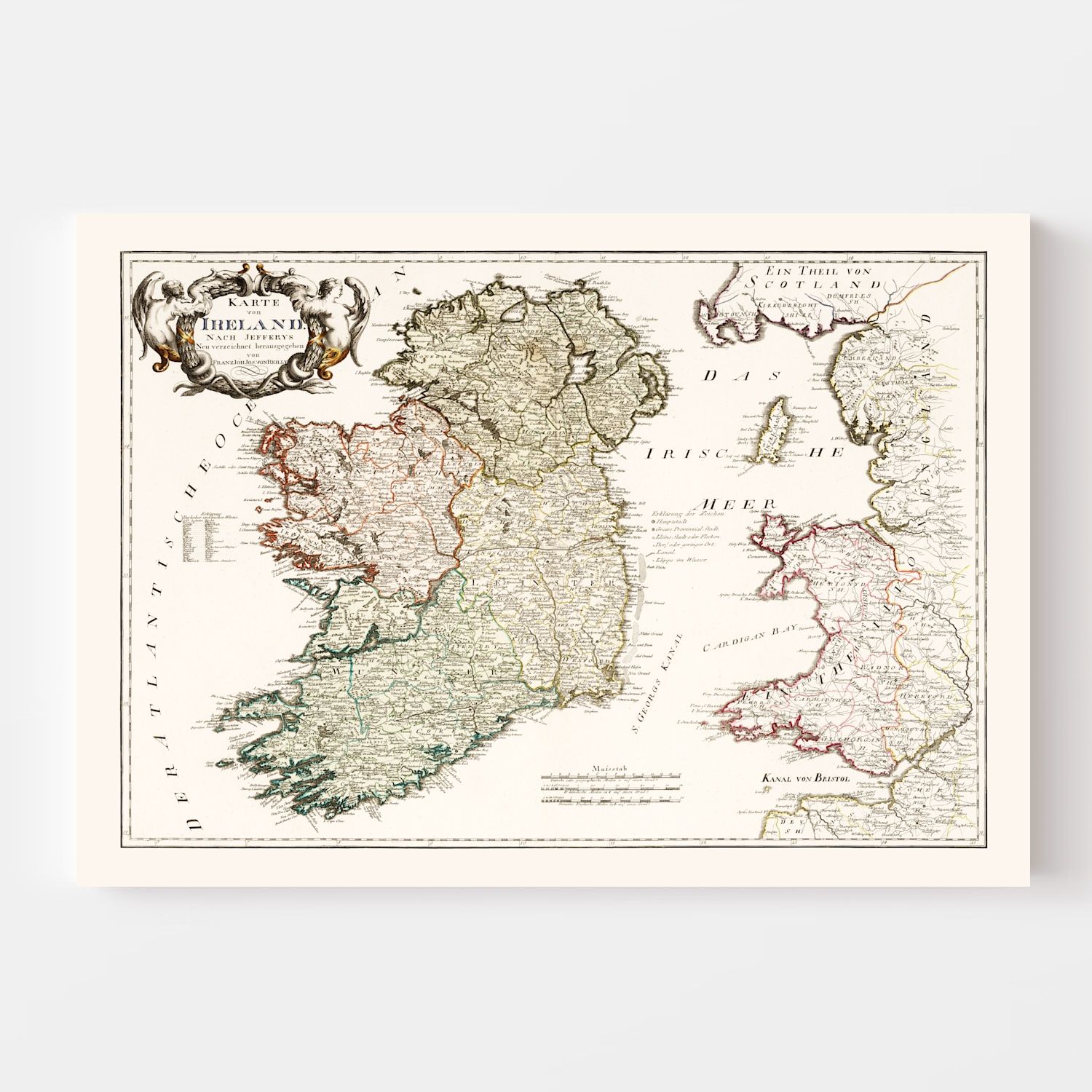 Vintage Map of Ireland 1795