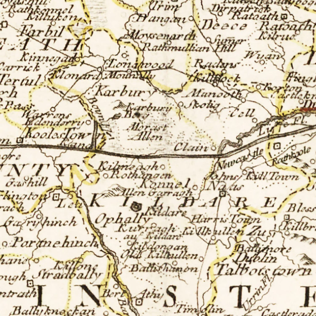 Vintage Map of Ireland 1795