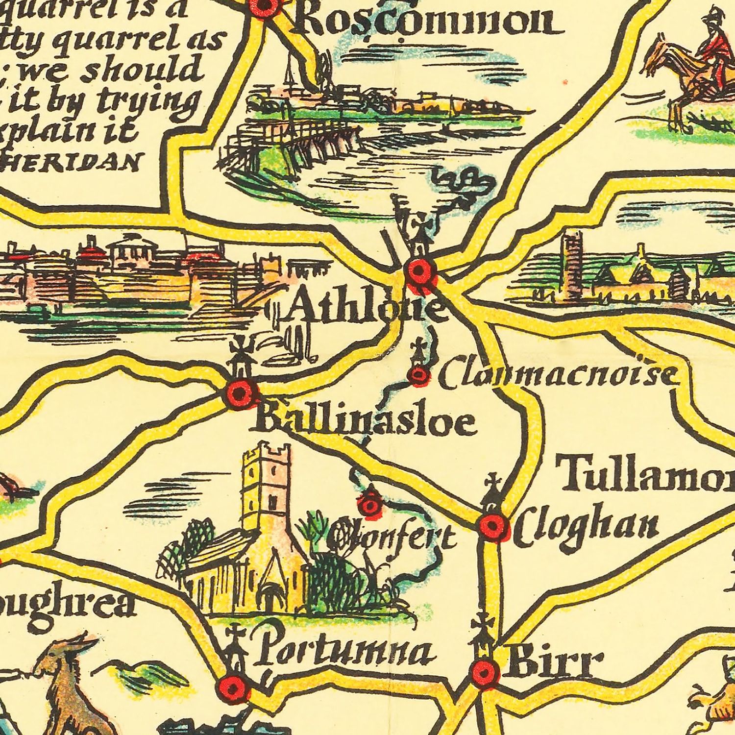 Vintage Map of Ireland 1933