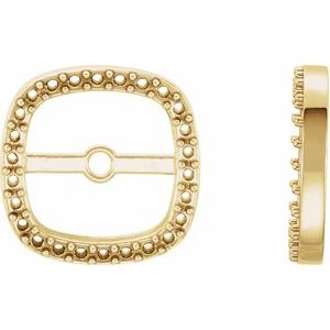 14K Yellow Gold 7.4 mm ID Halo-Style Earring Jacket Mounting