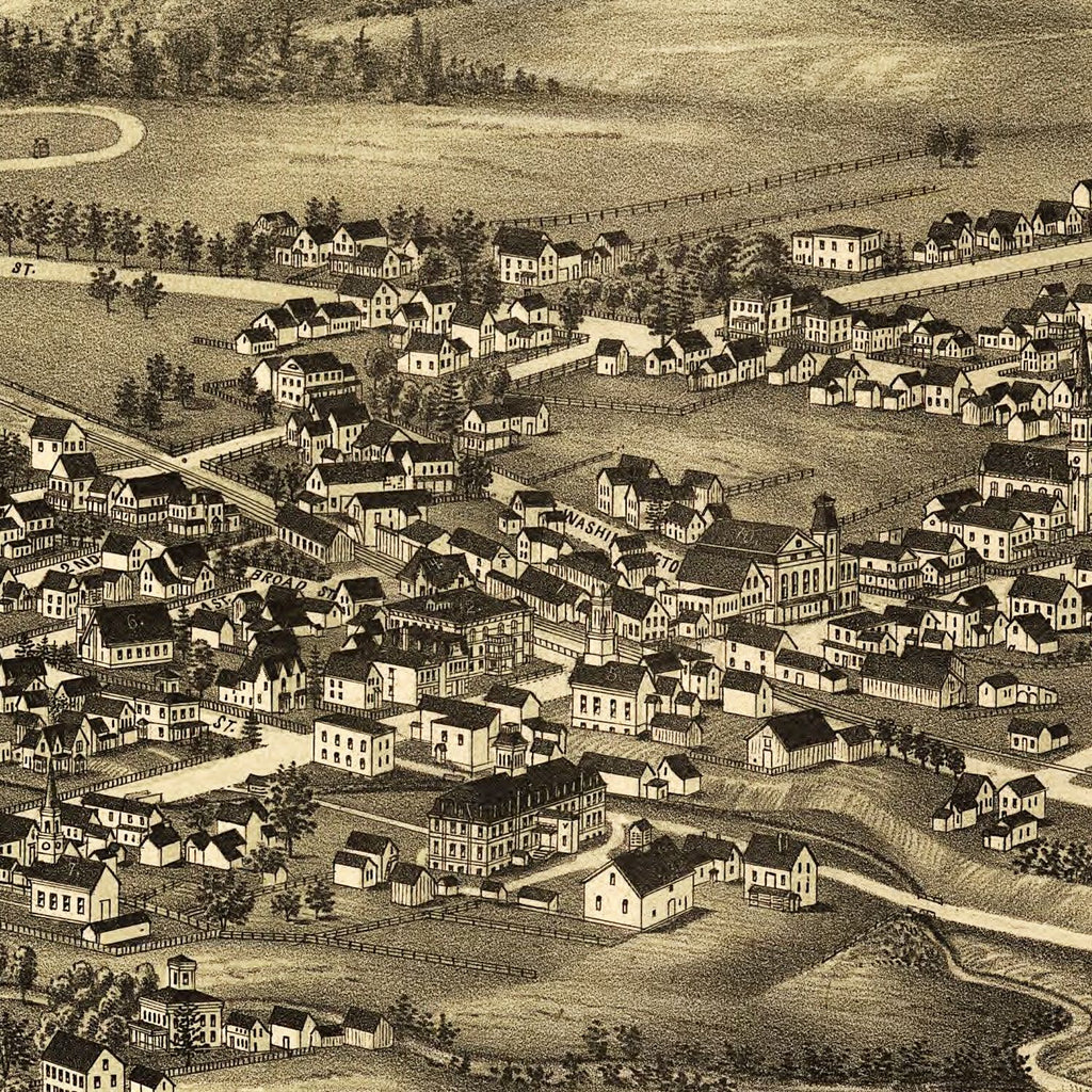 Vintage Map of Cambridge, New York 1886