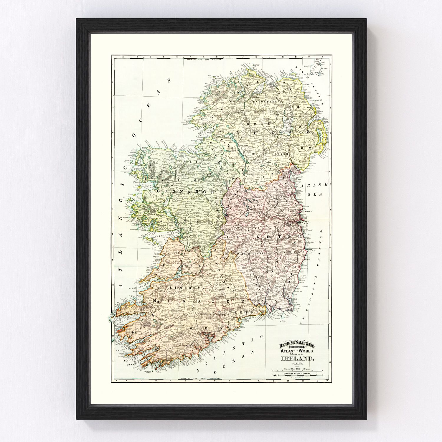 Vintage Map of Ireland 1897