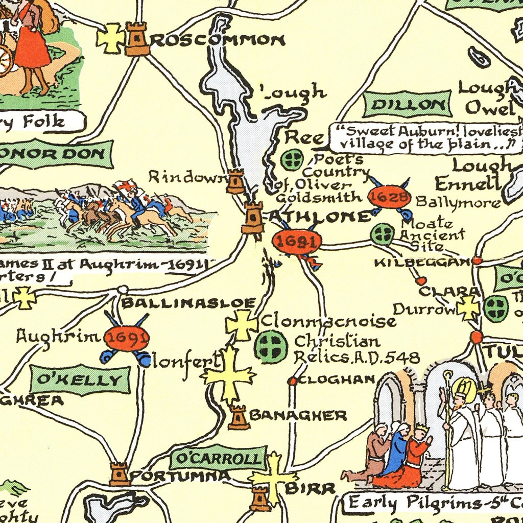 Historical Map of Ireland 1955