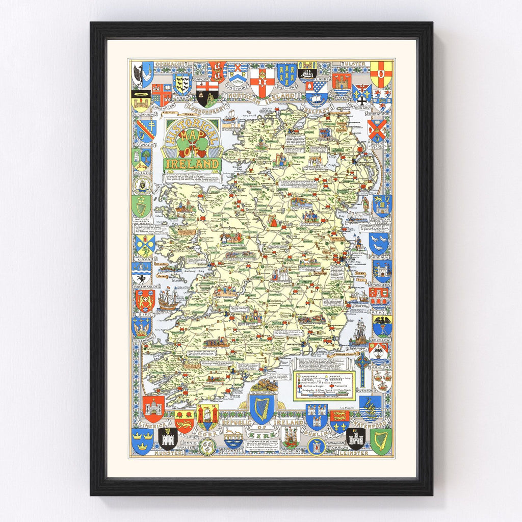Historical Map of Ireland 1955