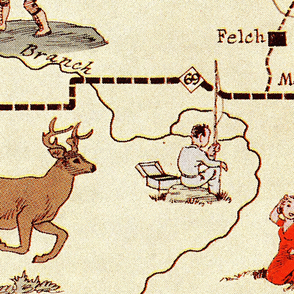 Vintage Map of Dickinson County, Michigan 1936
