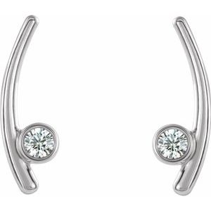 Sterling Silver 1/5 CTW Natural Diamond Ear Climbers