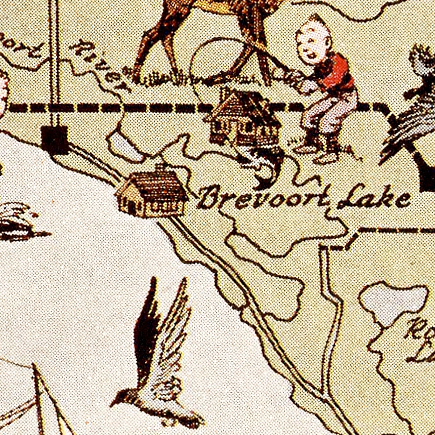 Vintage Map of Mackinack County, Michigan 1936