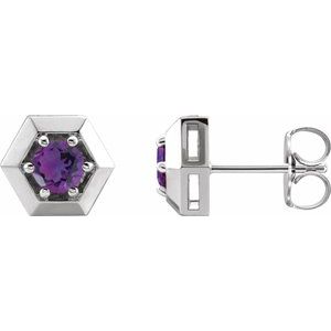 Round 3-Prong Geometric Earrings