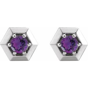 Round 3-Prong Geometric Earrings