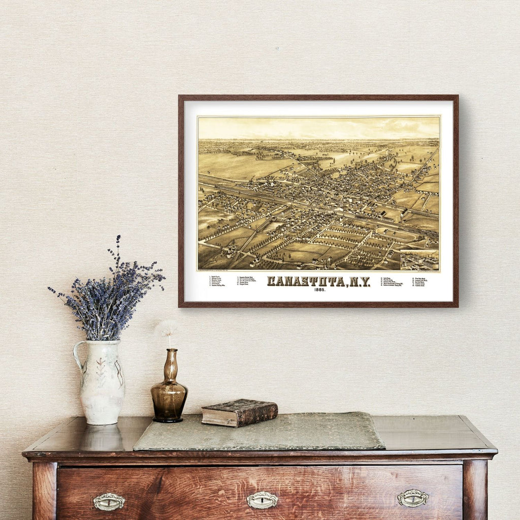 Vintage Map of Canastota, New York 1885