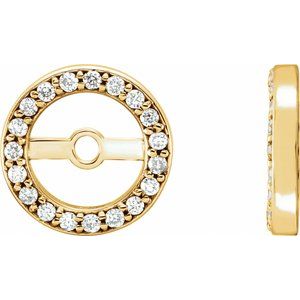 14K Yellow Gold .08 CTW Natural Diamond Earring Jackets with 4.6 mm ID