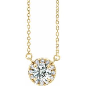 French-Set Halo-Style Necklace or Center