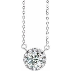 Platinum 1/5 CTW Natural Diamond 18" Necklace
