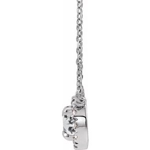 Sterling Silver 9/10 CTW Natural Diamond 18" Necklace