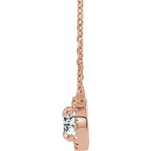 14K Rose Gold 5/8 CTW Natural Diamond 16" Necklace
