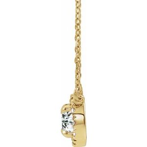 14K Yellow Gold 1/5 CTW Natural Diamond 16" Necklace