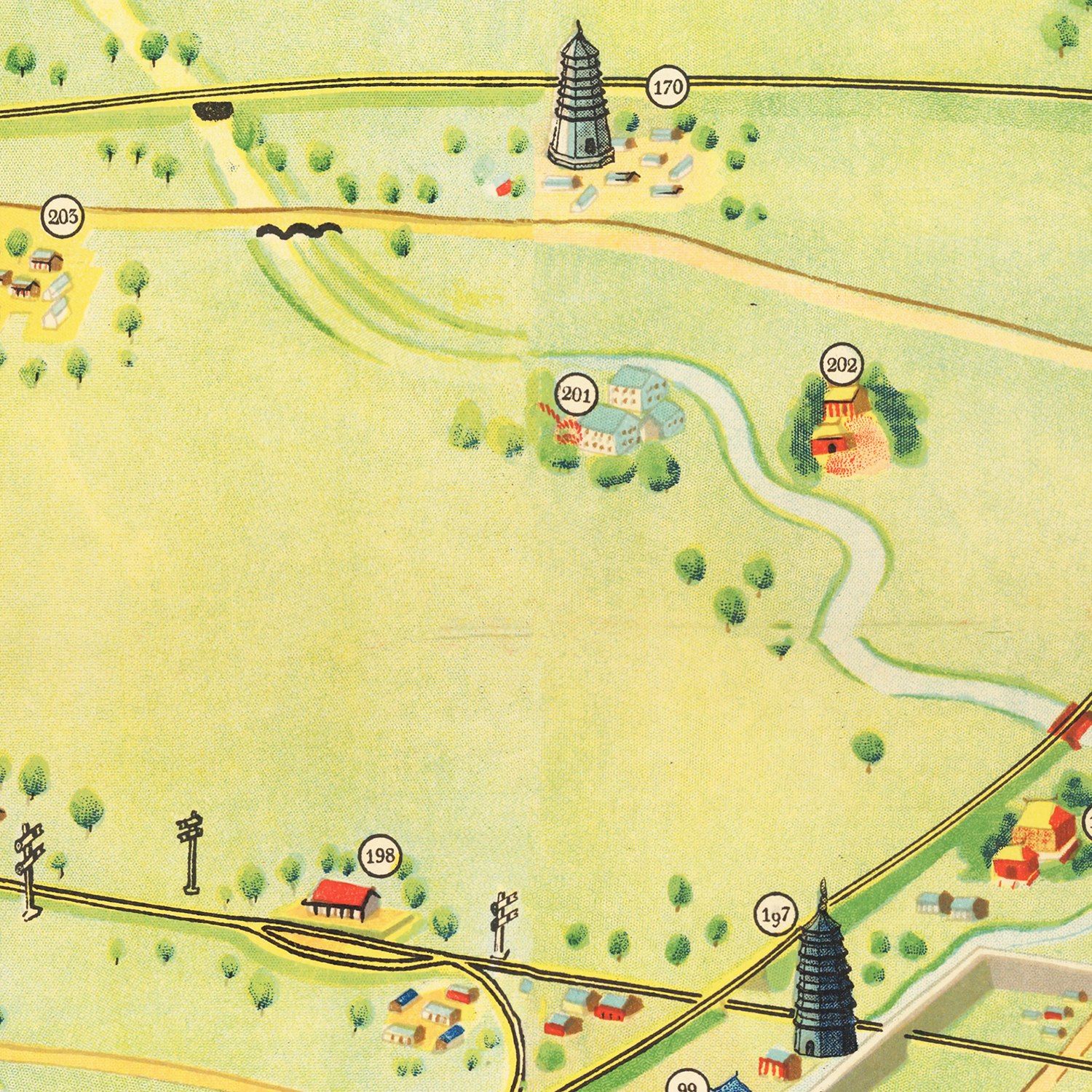 Vintage Map of Beijing, China 1936