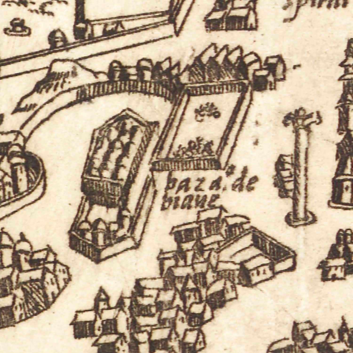 Vintage Map of Constantinople, Turkey 1572
