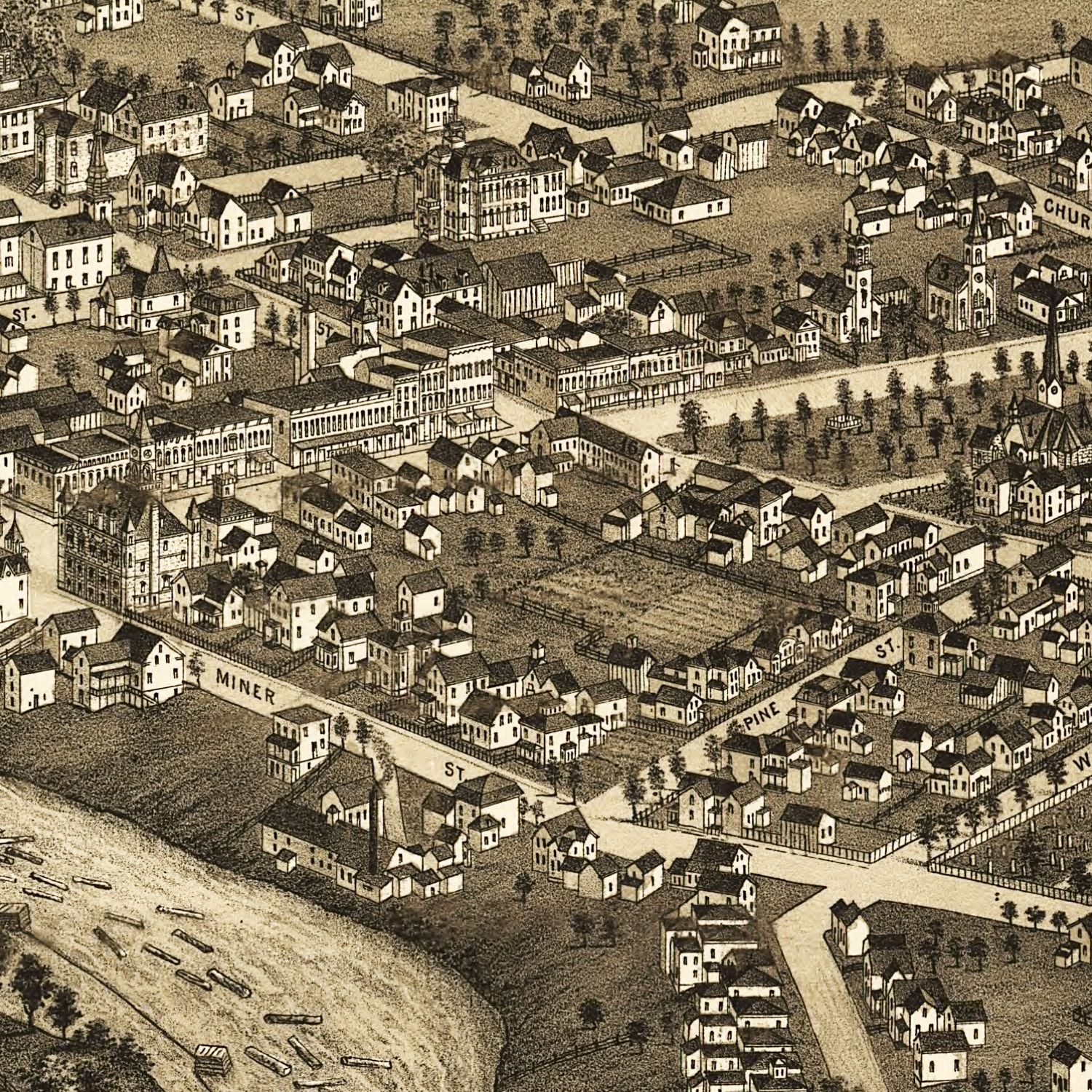 Vintage Map of Canton, New York 1885