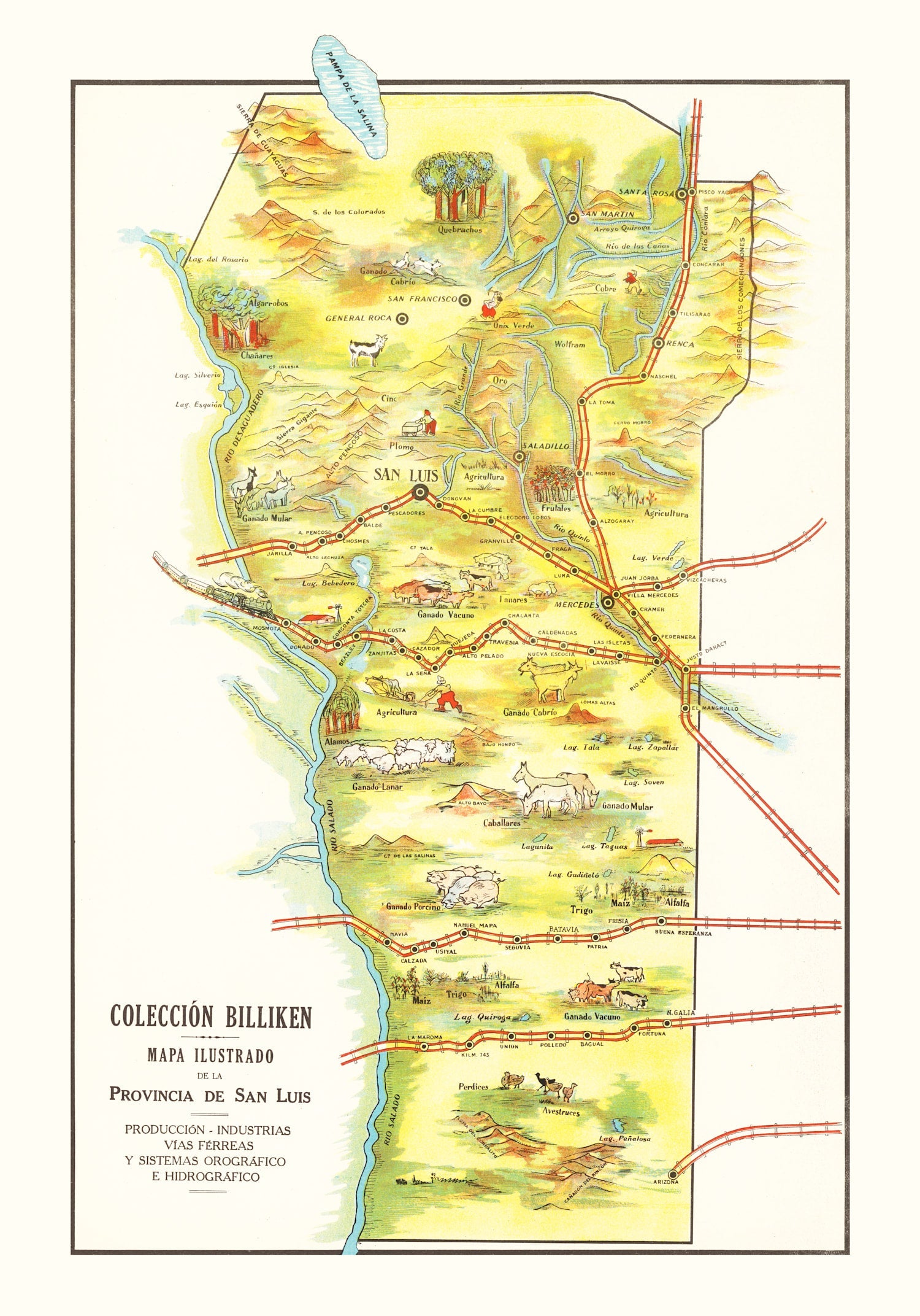 Vintage Map of San Luis, 1933