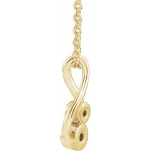14K Yellow Gold .07 CTW Natural Diamond Hold You Forever® 16-18" Necklace