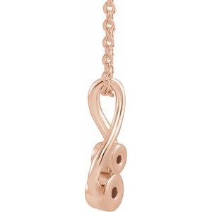 14K Rose Gold .07 CTW Natural Diamond Hold You Forever® 16-18" Necklace