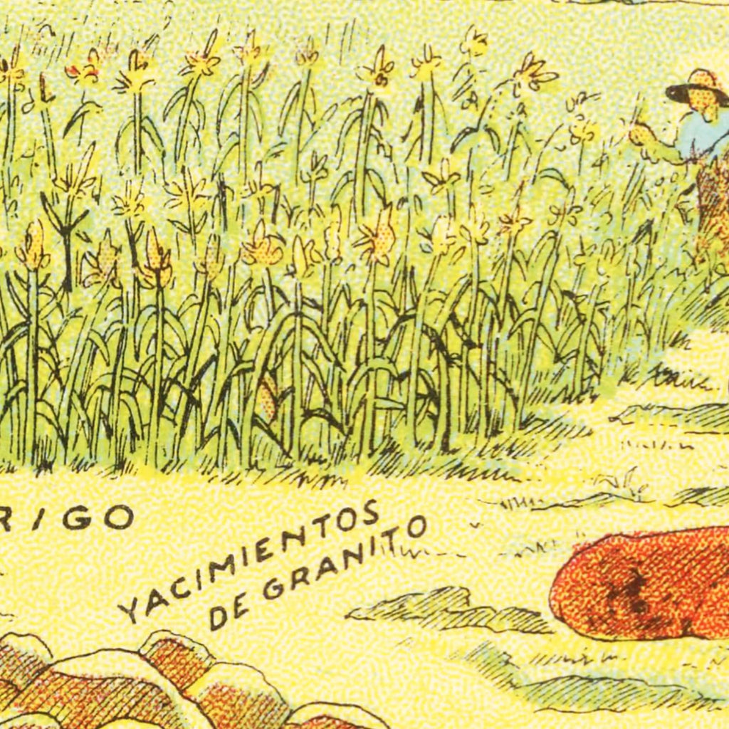 Vintage Map of La Pampa, 1933