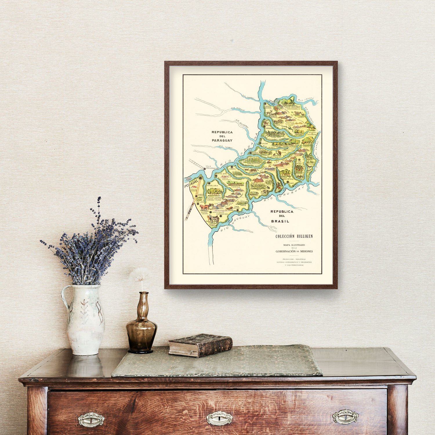 Vintage Map of Misiones, 1933