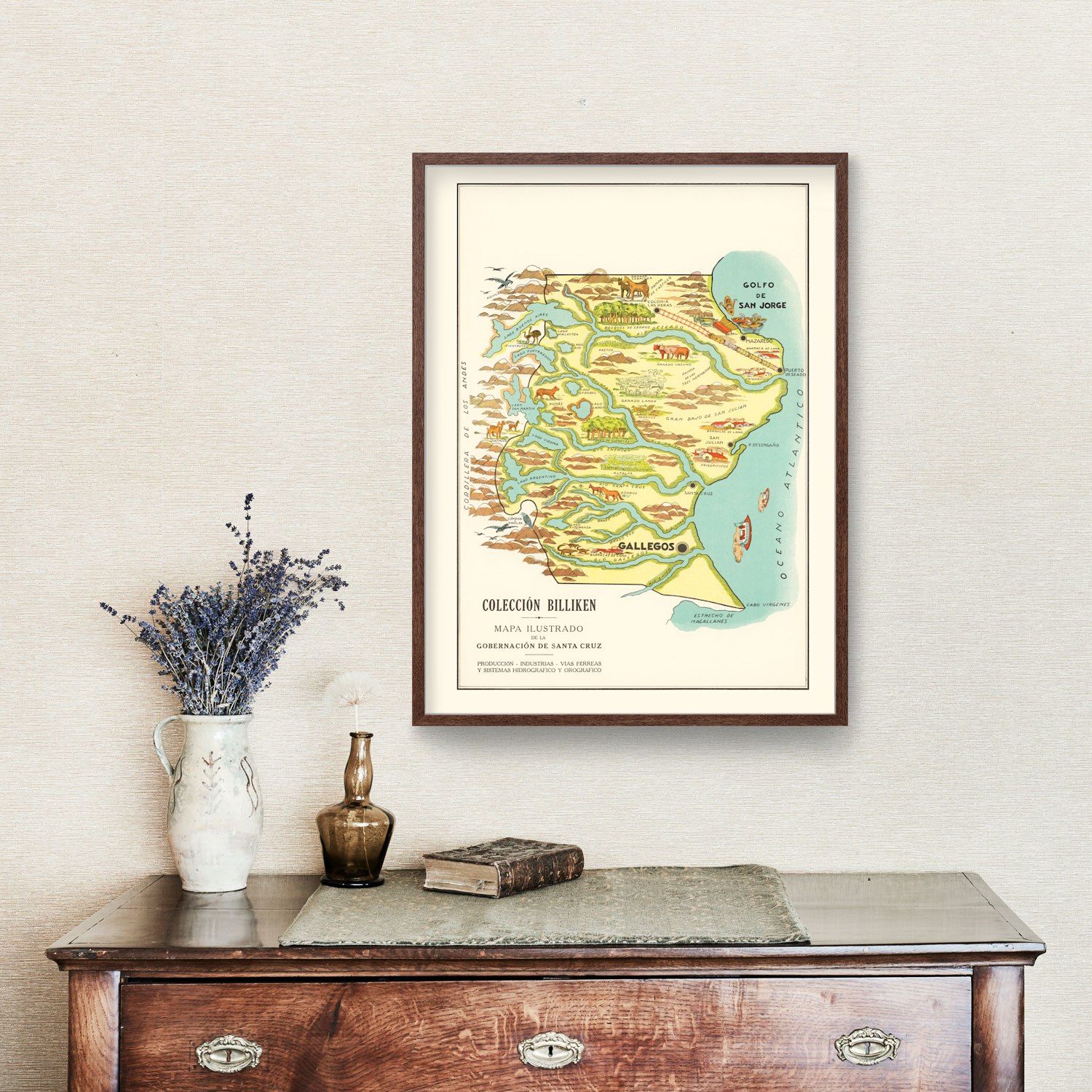Vintage Map of Santa Cruz, 1933