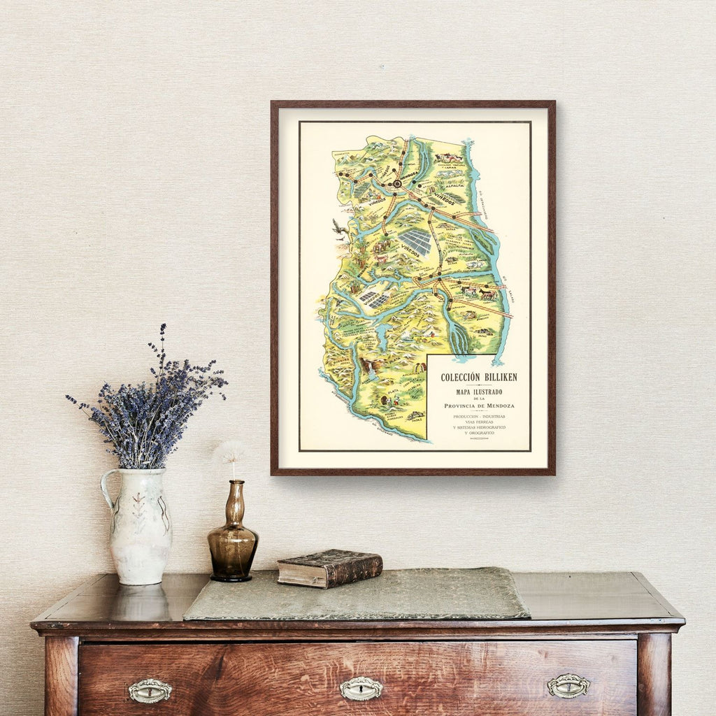 Vintage Map of Mendoza, 1933