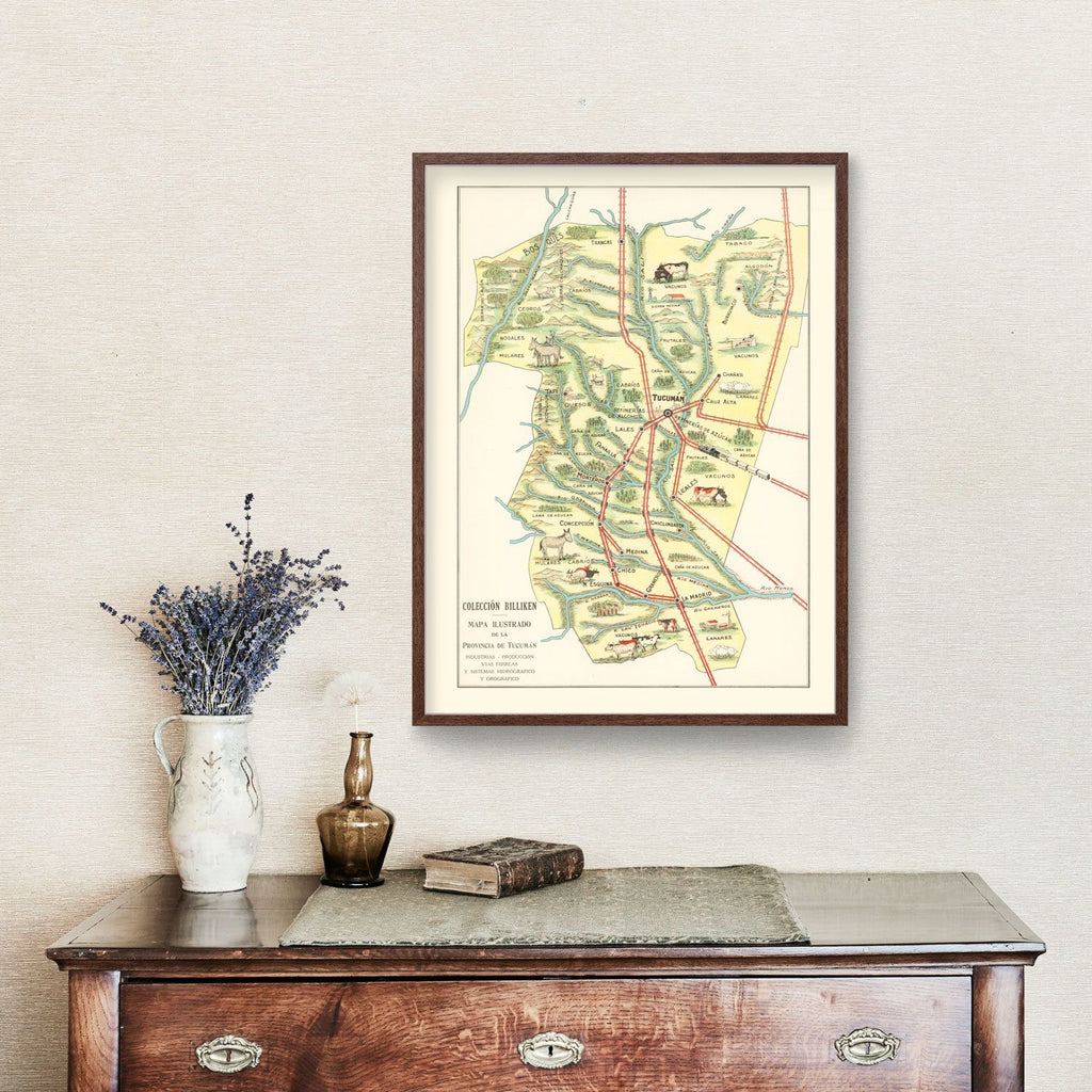 Vintage Map of Tucuman, 1933