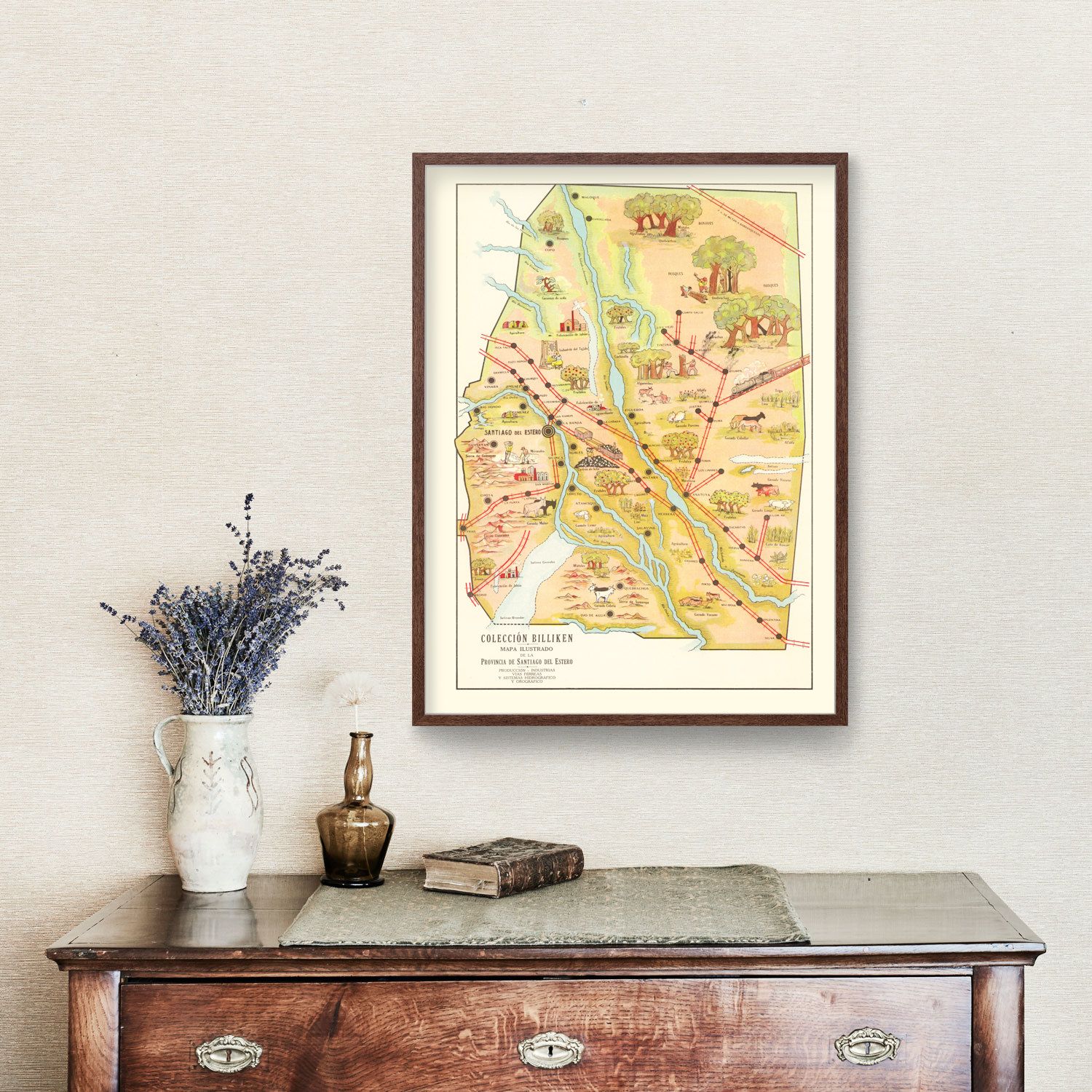 Vintage Map of Santiago del Estero, 1933