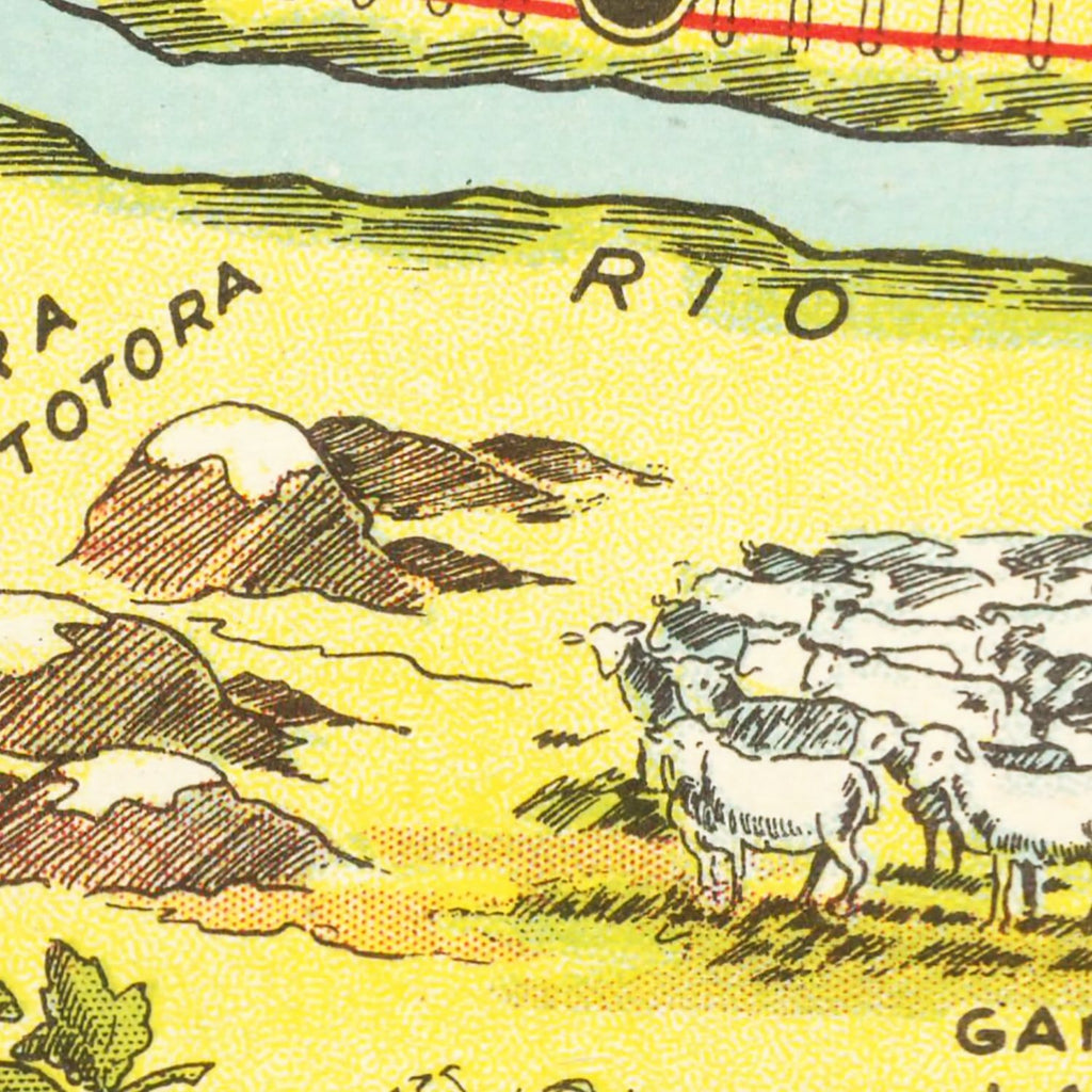 Vintage Map of Rio Negro, 1933
