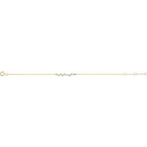 14K Yellow Gold 1/3 CTW Natural Diamond  Bar 6-7" Bracelet – image 2
