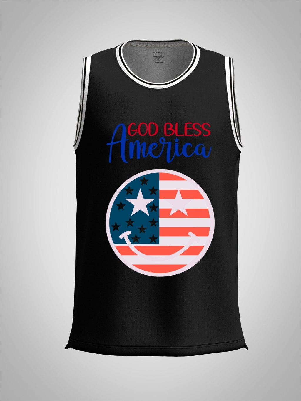 God Bless America Adult Black Basketball Jersey | Ships From USA