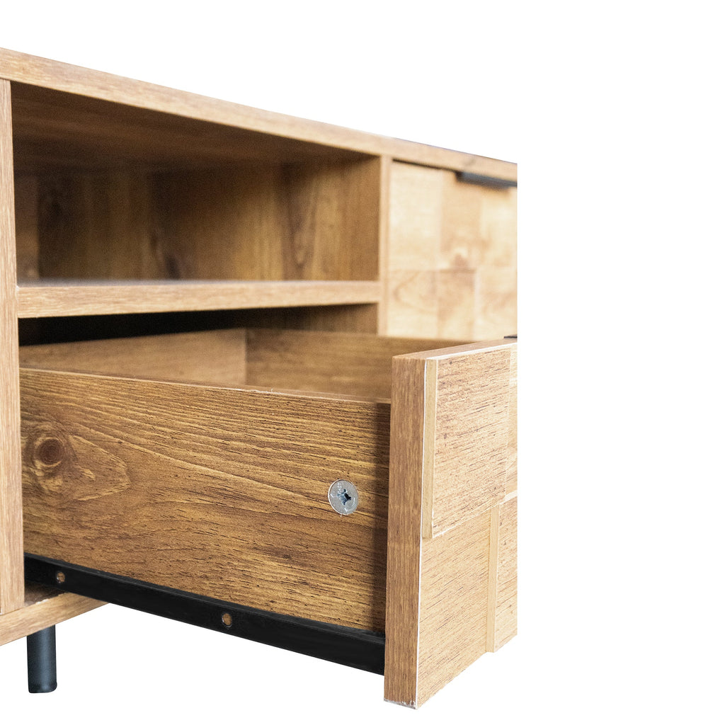 Mid Century TV Stand with 2 Drawers, Media Console Table for TVs up to 85'', Entertainment Center with Storage for Living room, Bedroom, Home Theatre