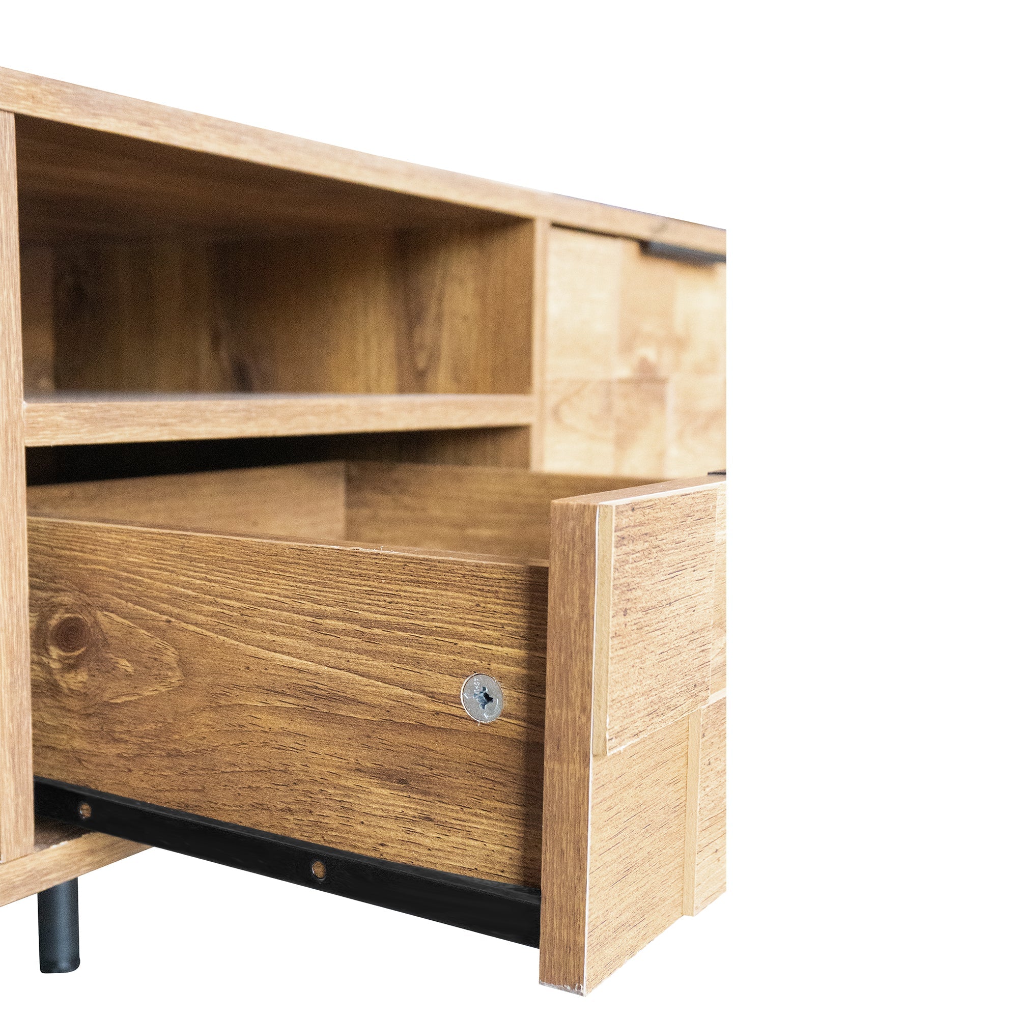 Mid Century TV Stand with 2 Drawers, Media Console Table for TVs up to 85'', Entertainment Center with Storage for Living room, Bedroom, Home Theatre