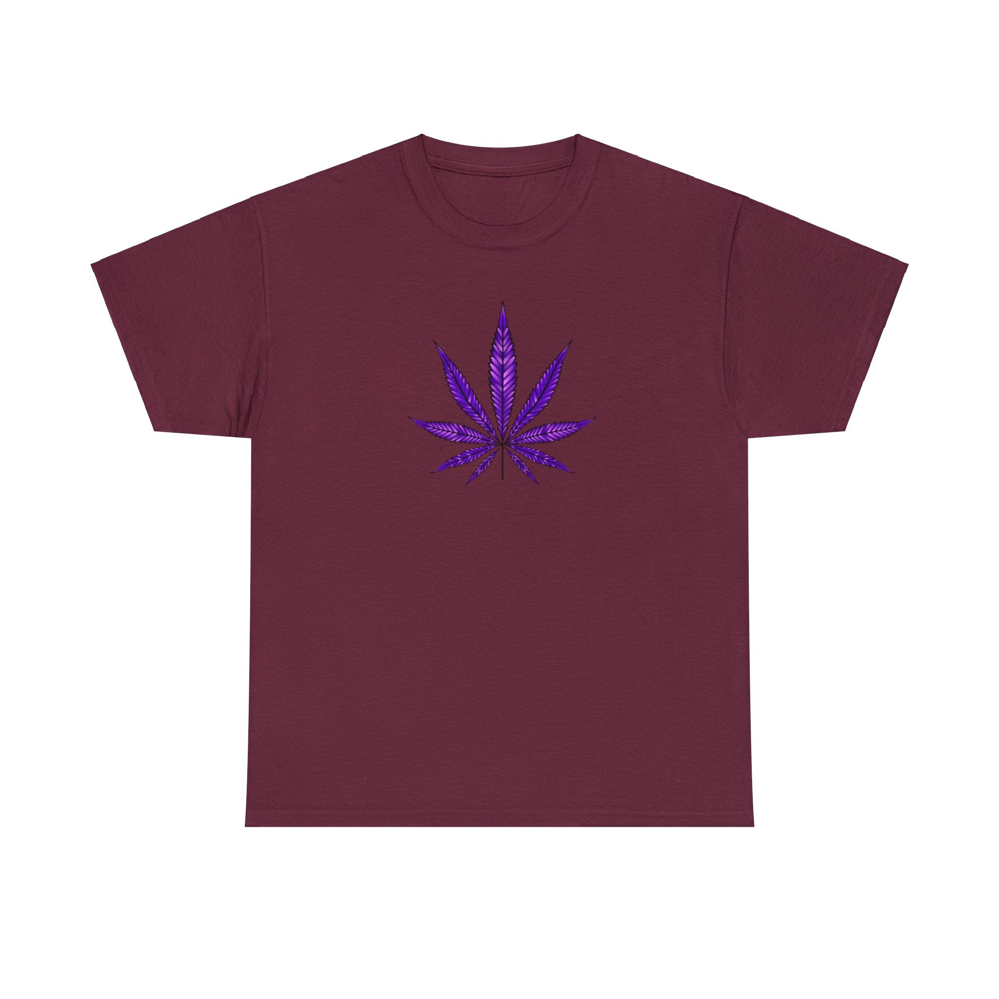 Purple Cannabis Leaf Tee