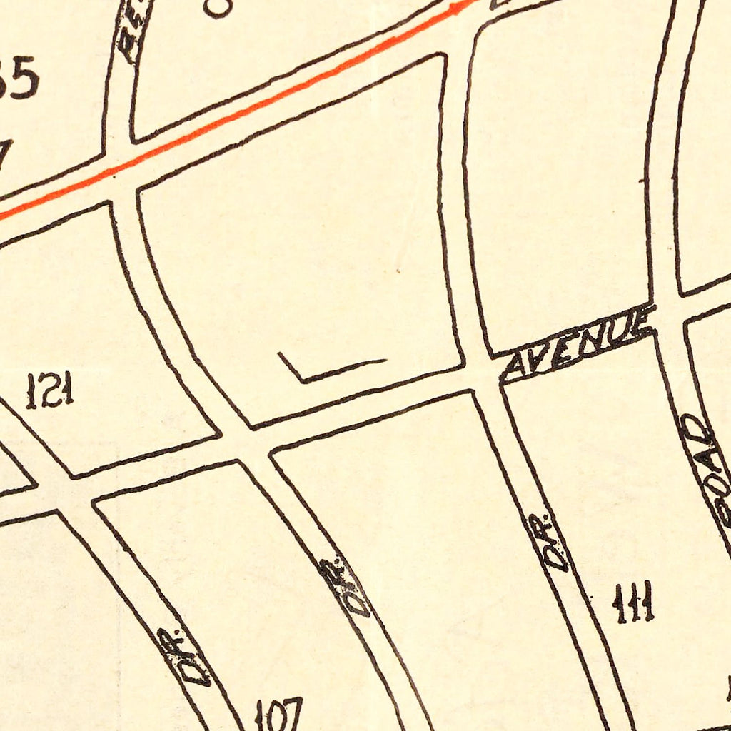 Vintage Beverly Hills, CA Street Map 1926