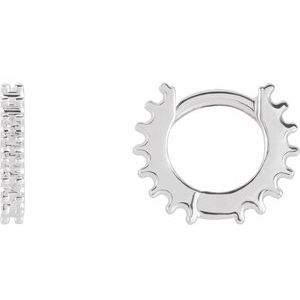 Platinum 1.3 mm Round 10.32 mm Hoop Earring Mounting
