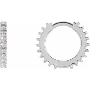 Platinum 1.3 mm Round 12.6 mm Hoop Earring Mounting