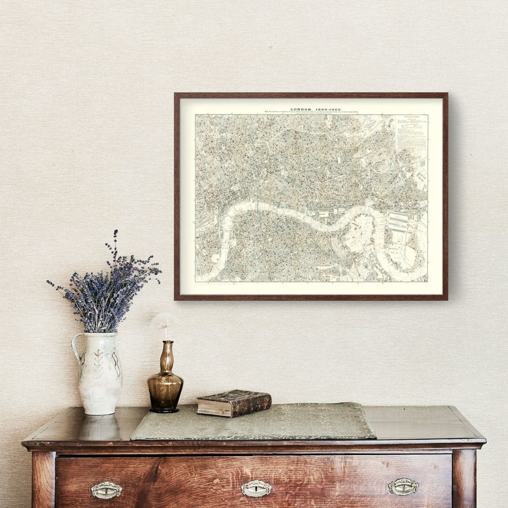 Vintage Map of London, England 1903