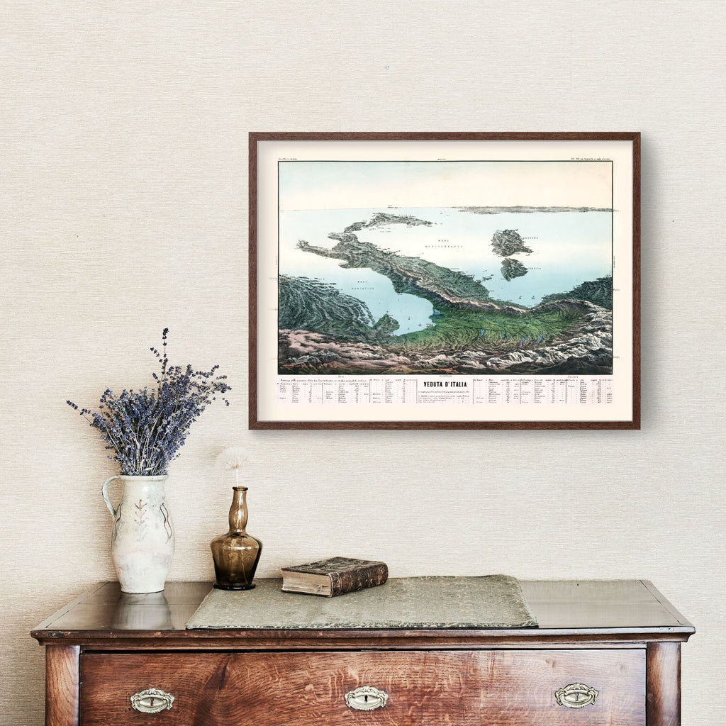Vintage Map of Italy 1853