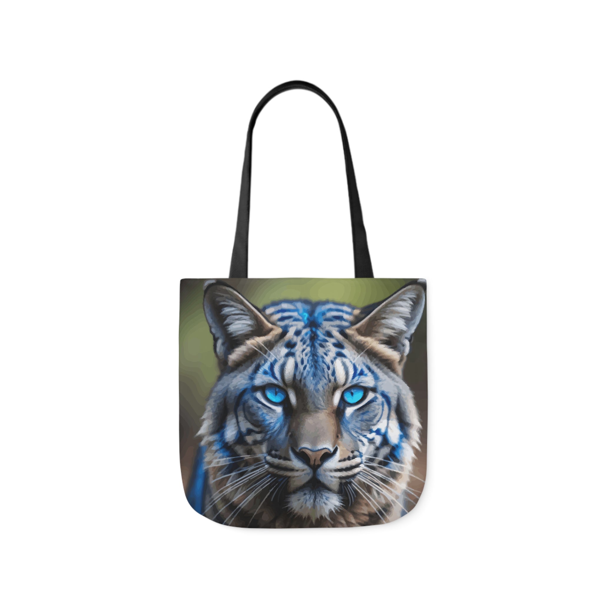 Blue Wildcat Canvas Tote Bag with 5 Strap Color Choices