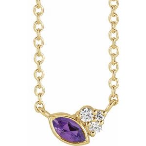 Accented Bezel-Set Necklace or Center